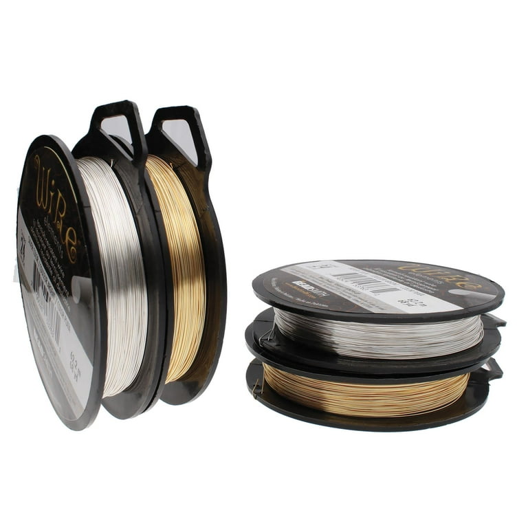 The Beadsmith Wire Elements Lacquered Tarnish-resistant Copper Wire for  Jewelry Making, Silver Color 16-24 Gauge 