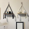 thumbnail image 7 of SLYNSHome Macrame Wall Hanging Shelf,Rustic Wood Floating Storage Shelf White Indoor Pot Holder Rope Display Shelving Plant Hanger for Wall Decor, 7 of 7