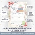 thumbnail image 2 of Miss to Mrs. Travel Bridal Shower Invitations, 20 Fill-In Cards with Envelopes, 5x7 Wedding Shower Invitations for Bride, Bridal Party Supplies and Decorations, Made in USA by Amanda Creation, 2 of 9