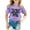 Purple, variant on Toddler Girls Casual Print Round Neck Loose Short Sleeve T Shirt Top Summer T-Shirts Pink,3-4T Kids Graphic Tees