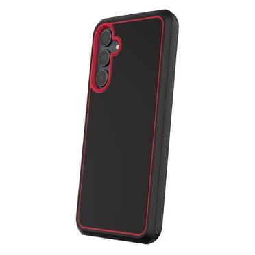 onn Slim Rugged Phone Case for Samsung Galaxy A16 5G - Red/Black