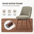 thumbnail image 7 of AFO Dining Chair Set of 2 with Solid Wood Legs, Modern Tufted Back Dining Room Chairs for Kitchen and Cafe, Taupe, 7 of 7