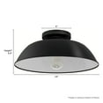 thumbnail image 6 of Hunter - Mill Valley 1-light Matte Black,  , Dimmable, Transitional Style, Bell Shaped, for Bedrooms, Bathrooms - 46003, 6 of 7