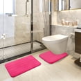thumbnail image 3 of PiccoCasa Home Memory Foam Non-slip Washable Warm Toilet Pads Mats Rug 2 in 1 Hot Pink, 3 of 6