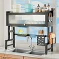 thumbnail image 2 of 3-Tier Over-Sink Dish Rack with Cover – Large Space-Saving Metal Drying Rack for Utensils, Glasses, Bowls & Cutlery – FortuneKey Trading, 2 of 17