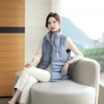 thumbnail image 3 of Fall Winter Women Jacket Sleeveless Padded Down Coat Single-breasted Round Neck Heat Retention Inner Wear Outerwear Outdoor Work Waistcoat, 3 of 8