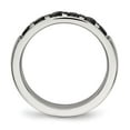 thumbnail image 4 of Auriga Fine Jewelry Stainless Steel Polished Black CZ 4 mm Band for Women Size 8, 4 of 6