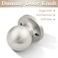 thumbnail image 2 of knobelite (2 Pack) Round Satin Nickel Single Dummy Door Knobs, Individual Non-Turning Dummy Door Knob Single Side, Interior Door Knobs, Easy Installation, 2 of 5