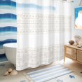 thumbnail image 5 of No Hook Shower Curtain, Beige White Boho Shower Curtains for Bathroom with See Through Top Window, Vintage Ethnic Tribe Abstract Art Waterproof & Washable Bath Curtain Long 72"x78", 5 of 9