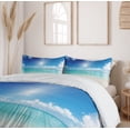 thumbnail image 6 of Ambesonne Landscape Duvet Cover Sets, Sky and Tropical Sea, 2-Queen, Cream Turquoise White, 6 of 7
