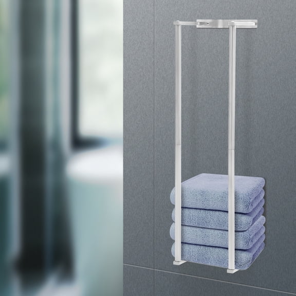 Towel Rack for Bathroom, Towel Storage Wall Mounted Bath Towel Holder for Folded Large Towel Washcloths, Bathroom Organize