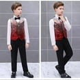 thumbnail image 5 of Hienoo Little Boys Formal Sparkly Sequins Vest with Bow Tie for Party, Red, 5 of 6