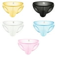 thumbnail image 2 of Xidunhg Men's Thin Bikini Low Waist Underwear Sexy Ice Silk Briefs 5pack L, 2 of 4