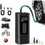 Portable Tire Inflator Air Compressor, 160 PSI Air Pump with 12000mAh Battery, 12V Dual Power