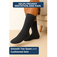 thumbnail image 4 of Special Essentials 12 Pairs Men's Black and White Cotton Diabetic Crew Socks 13-15, 4 of 7
