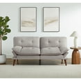 thumbnail image 5 of Mainstays 72" Upholstered Adjustable Arm Futon, Warm Gray, 5 of 22