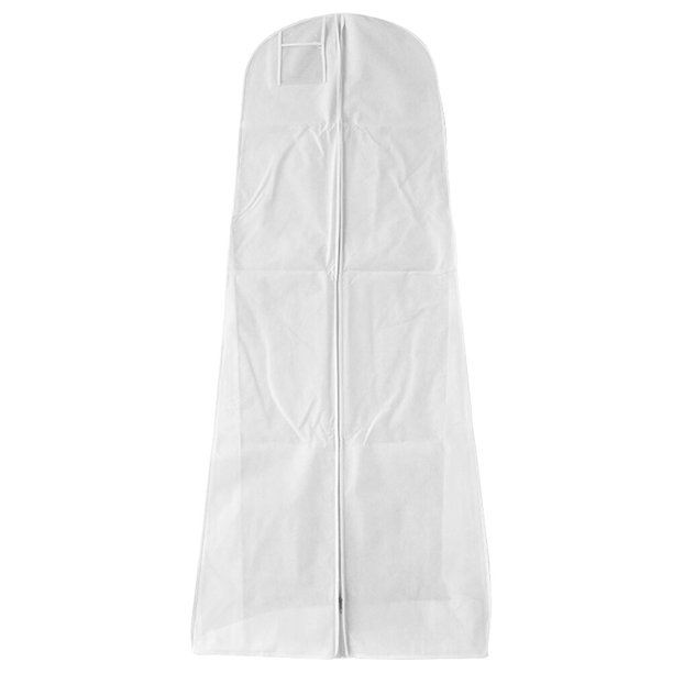 1 pieza de cubierta antipolvo de cola de pez para boda, vestido completo, bolsa de almacenamiento, vestido de novia, cubierta de tela no tejida, 170x50x40cm (blanco)