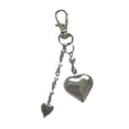 thumbnail image 5 of Stylish Silver Heart Bag Charm Elegant Silver Alloy Heart Shaped Bag Ornament for Shopping and Parties, 5 of 9