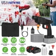 thumbnail image 4 of 300W Cordless Handheld Pressure Washer, 400PSI Portable Rechargeable Power Washer with 0°/40° Nozzle Foam Bottle, 16.4ft Hose Filter Basket for Car Garden Stair Pool Cleaning, 4 of 16