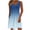 Blue, variant on Women's Casual Dress V-Neck Sleeveless Elastic Waist Gradient Color A-Line Tank Sundress, Yellow XXL