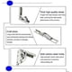 thumbnail image 3 of Bisagras plegables de 90 grados para puerta de acero inoxidable, invisibles, con 16 tornillos, para armario de cocina, 4 unidades, 3 of 5