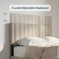 thumbnail image 6 of Asofer Modern Queen Bed Frame with Adjustable Headboard and 4 Metal Storage Drawers, Beige, 6 of 10