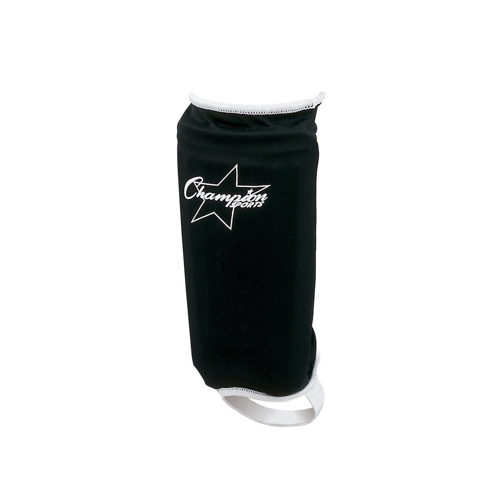 Lightweight shin guard. Soft Lycra? cover. Hard plastic shell protection. Cushioned E.V.A. foam backing. Molded foam in... by Champion Sports