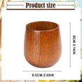 thumbnail image 3 of THLKIF Wood Tea Cup, Wooden Japanese Water Teacup Natural Japanese Coffee Mug Natural Drinking Glass for Wine Milk Beer Hot Juice Cold Drinks Espresso Restaurant Cafe Home Camping Travel Kitchen, 3 of 9