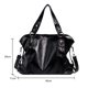thumbnail image 3 of Bolso Mano PU con Textura gran Capacidad Kuymtek para Desplazamientos moderno Y Versátil Mujer 1303 negro, 3 of 9