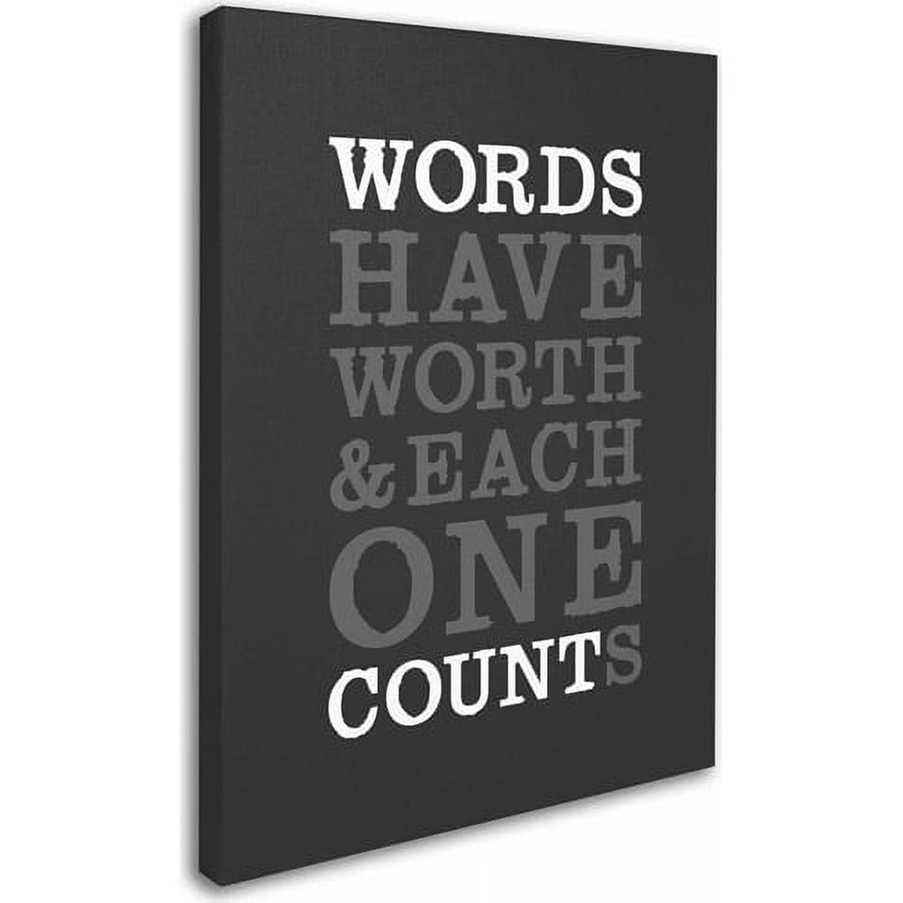 Trademark Fine Art "Words Worth" Canvas Art by Megan Romo