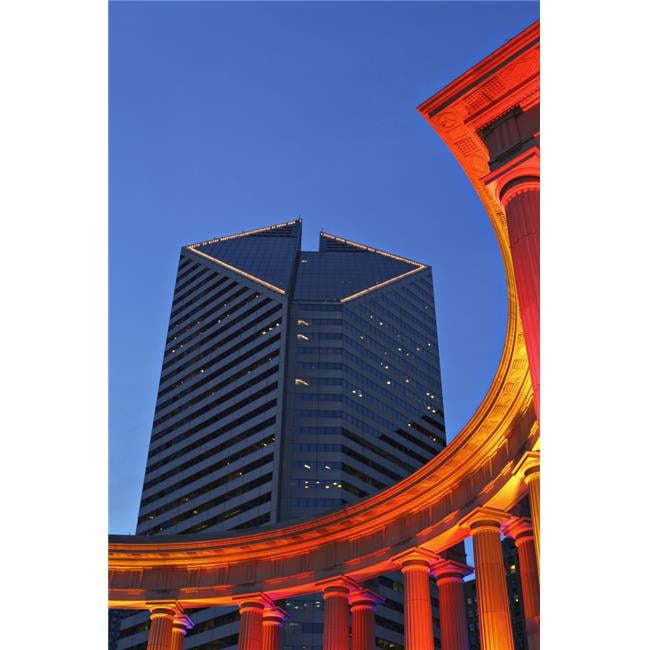 Posterazzi Dpi1891800 Smurfit Stone Building Behind Wrigley Square Columns 44 Low Angle View Poster Print 44 12 X 19 Walmart Canada