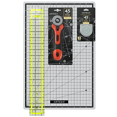 Arteza Rotary Cutter Quilting Kit, Set of 4 (2.5X18