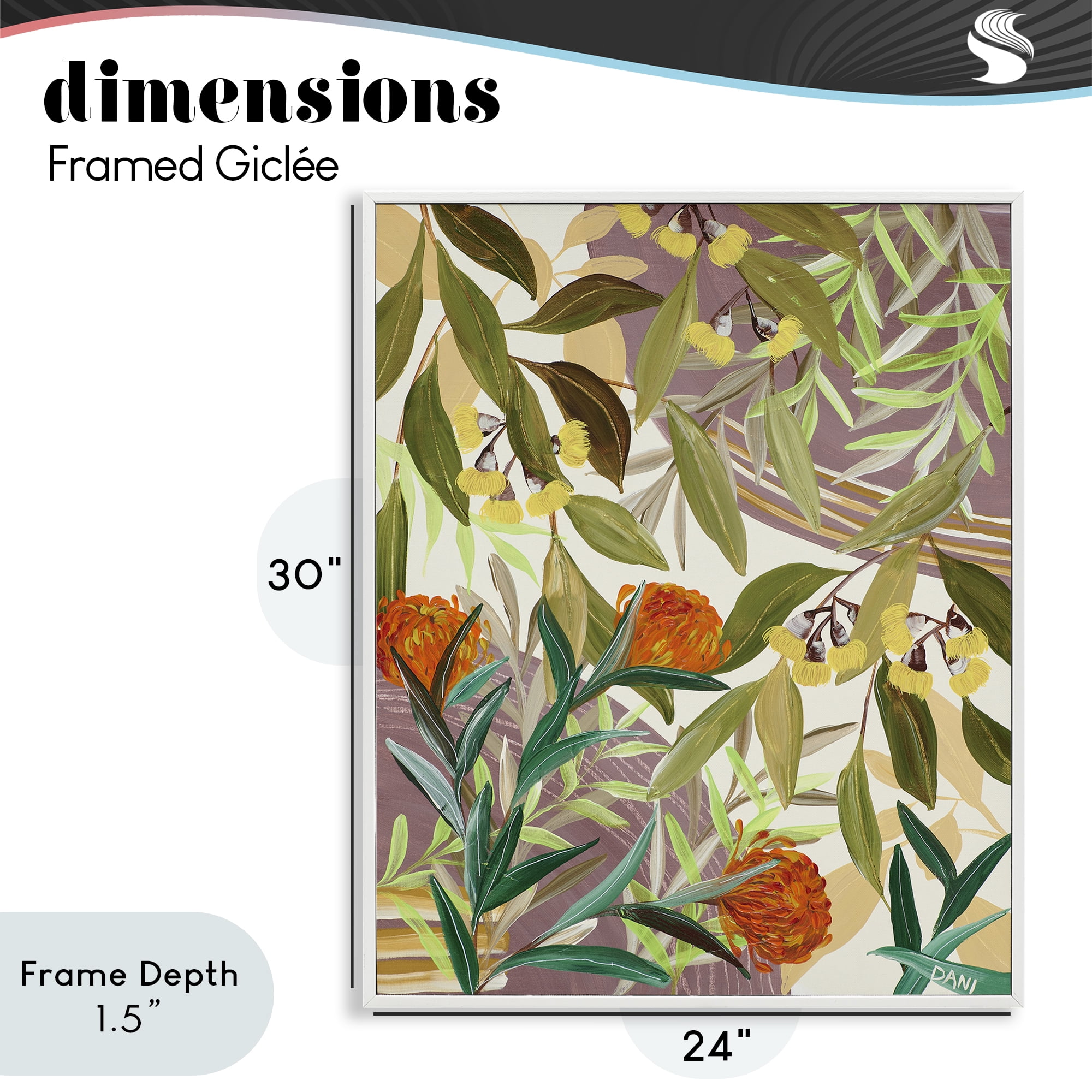 Stupell Industries Walk With Me Blooms White Framed Giclee Art, design by Dani Heyward