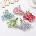 thumbnail image 4 of POINTERTECK 10Pcs Artificial Flower Realistic Decorative Exquisite Bridal Headgear Fake Hydrangea Wedding Decor, 4 of 10