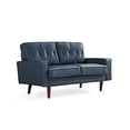 thumbnail image 4 of Uspridefurniture Acire 57.5" Faux Leather Cushion Back Loveseat, Blue, 4 of 5