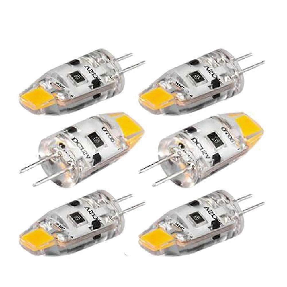 6PCS G4 LED Bulb 12V DC Dimmable COB LED G4 Bulb 1.5W 360 Beam Angle To ...