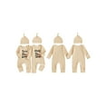 thumbnail image 2 of BemeyourBBs Newborn Twins Matching Outfits for Baby Boy Girl Twice The Love Half The Sleep Romper Long Sleeve Jumpsuit Hat 2Piece Come Home Outfit Spring Fall Winter Clothes Set, 2 of 9