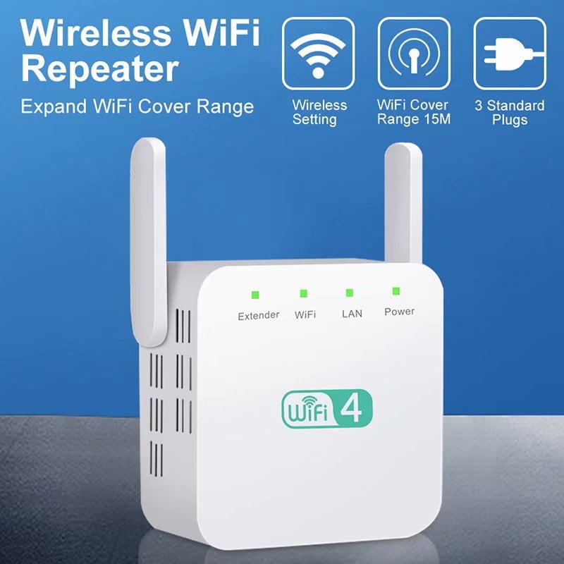 WiFi Repeater Booster WiFi Range Extender Wireless-N 300Mbps Wall Mounted Wireless Signal Booster with AP/Reapter Mode WiFi Extender