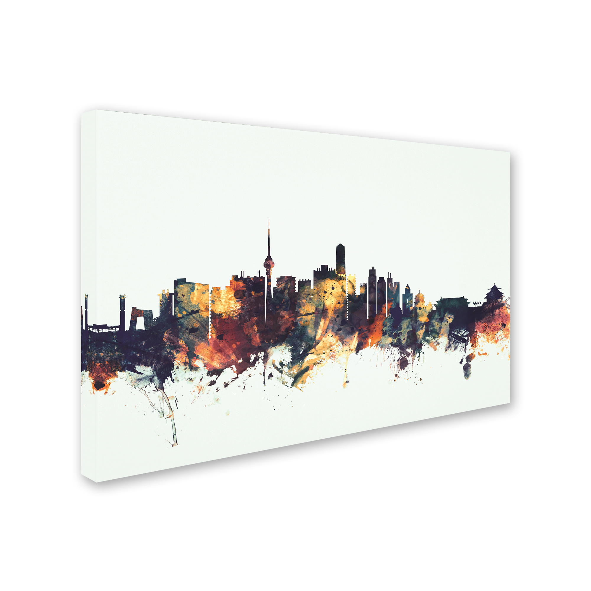 Trademark Fine Art 'Beijing China Skyline' Canvas Art by Michael Tompsett