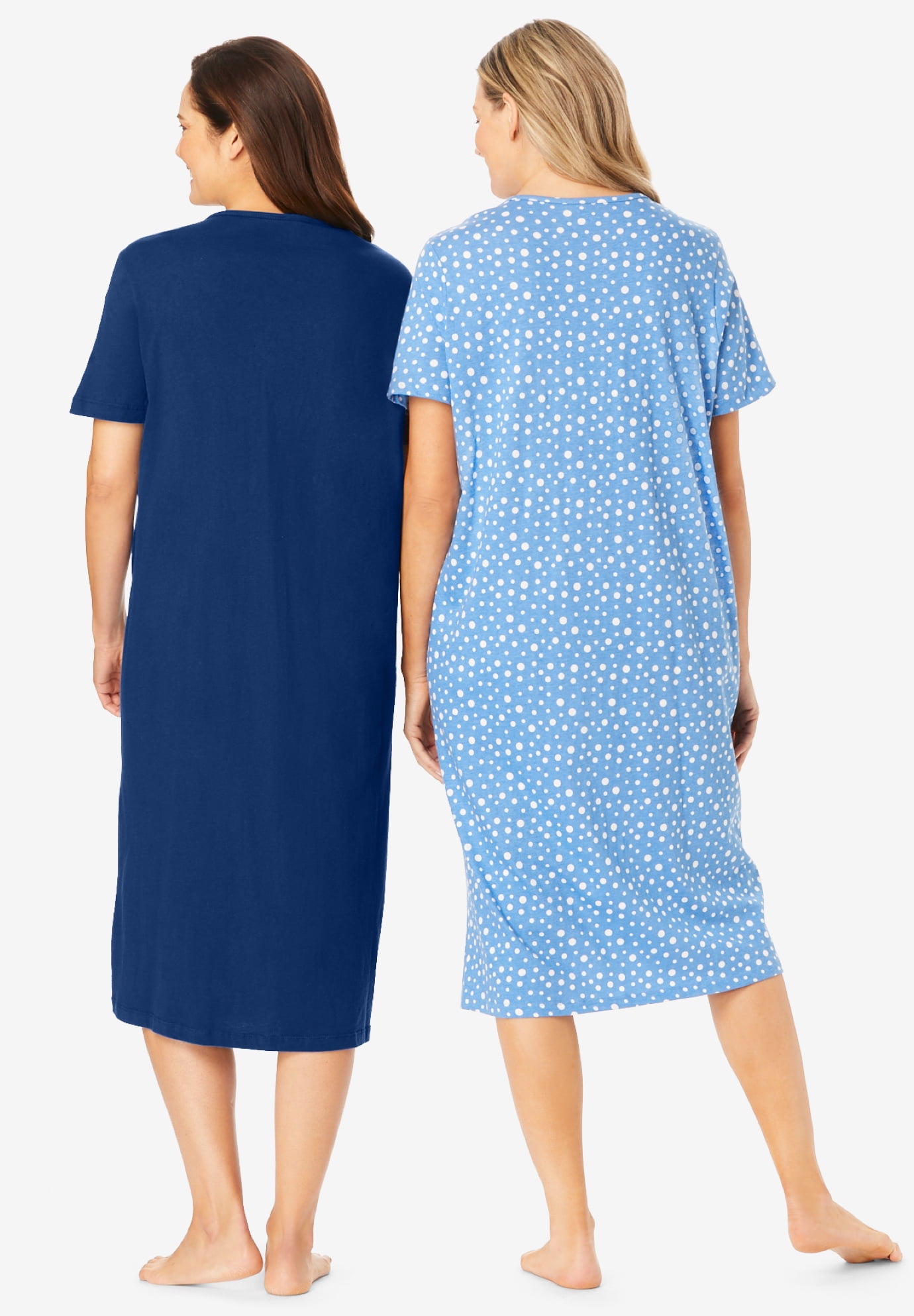 Nightgown Size Women\'s Sleepshirts Plus Long & Co. Dreams 2-Pack
