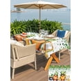 thumbnail image 4 of Outdoor Tablecloth with Umbrella Hole and Zipper, St. Patrick's Day Rectangle Table Cloth 60x120 Inch Waterproof Tablecloth, Lucky Shamrocks Harp Beer Spring Plants Picnic Table Cover for Patio, 4 of 7