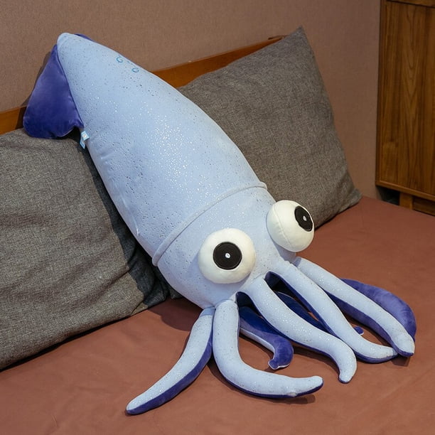Emulation / Cute / Soft/ Squid Plush Toy/ Realistic Big Eyed Octopus Toy/ Throw Pillow/ Children's Birthday Giftblue70cm Deng Xun unisex