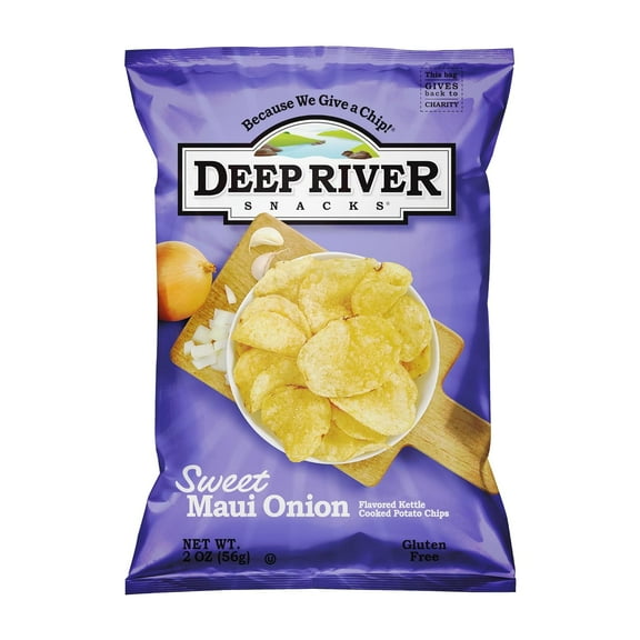 Deep River Kettle Maui Onion Potato Chips, 2 Oz Bag/24 Count