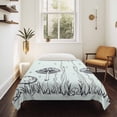 thumbnail image 4 of Mushroom Large Tapestry for Bedroom Wall Hanging Tapestry,Black Lines Botanical Butterfly Spring Floral Ceiling Backdrop Tapestries Poster Blanket Wall Decor for Teens Room Living Room 100" x 59", 4 of 8