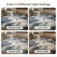 thumbnail image 7 of ODIKA 8'x10' Washable Area Rug Non-Shedding, Easy Care, Grey Abstract Under Vintage Mosaic Pixel Grid Distressed for King Size Bedroom Bed, Master Suite, 7 of 7