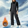thumbnail image 2 of HCNTES Women's Winter Travel Bib Overalls Waterproof Insulated Pants with Adjustable Fit for Ladies Outdoor Activities(C-Black,M), 2 of 8