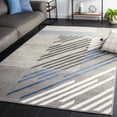 thumbnail image 2 of SAFAVIEH Pyramid Aubrey Geometric Area Rug, Grey/Blue Ivory, 5'3" x 7'8", 2 of 7