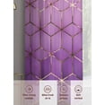 thumbnail image 6 of Purple Geometric Sheer Curtains 84 Inch Length 2 Panels Set, Ombre Modern Abstract Art Voile Window Treatment Rod Pocket Curtains Sheers Drapes for Bedroom/Living Room/Kitchen 52"x84"x2, 6 of 7