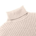 thumbnail image 5 of DHFJKG Mens Jacquard Turtleneck Base Sweaters Pullover Top Slim Fit Solid Color Long Sleeve Business Casual Dress Sweater Fall Winter Lightweight Versatile Jumper Tops, 5 of 6