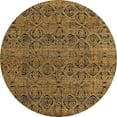 thumbnail image 1 of Ahgly Company Indoor Round Abstract Reddish Brown Abstract Area Rugs, 4' Round, 1 of 6
